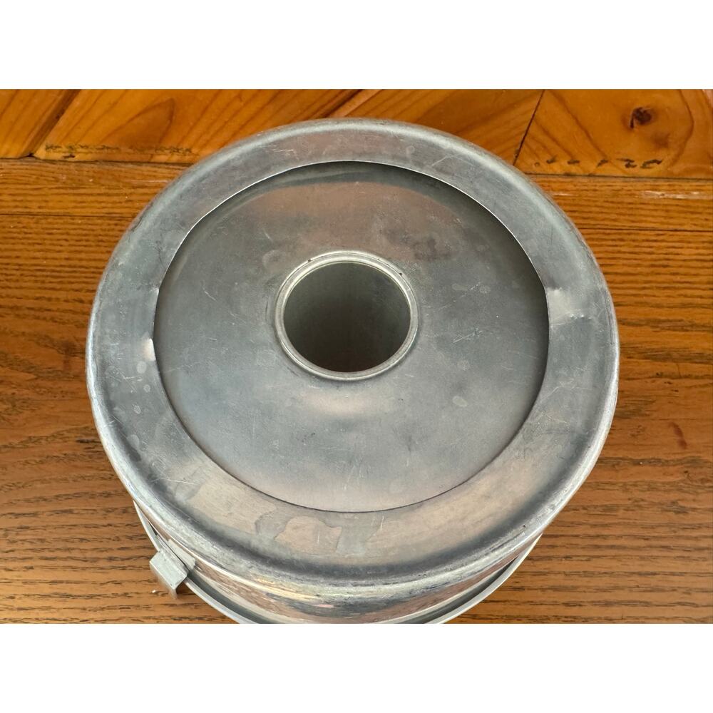 Vintage Aluminum Tube Cake Pan Angel Food Bundt 10” 3 Tab Handles - Picture 4 of 7